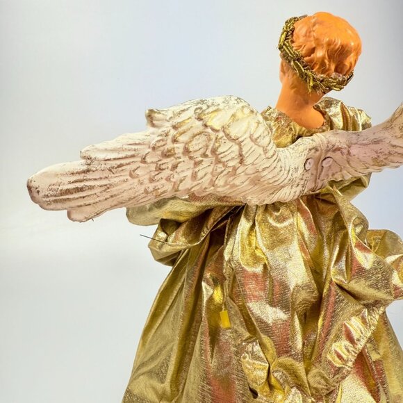 Angel Tree Topper Fontanini italian Style Elegant Gold Vintage Christmas Resin H - Picture 11 of 16